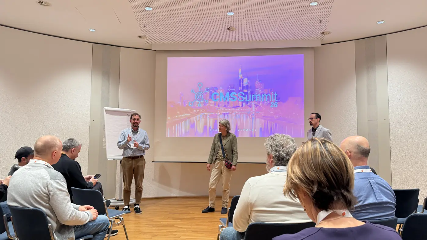 A session at CMS Summit 26 in Frankfurt