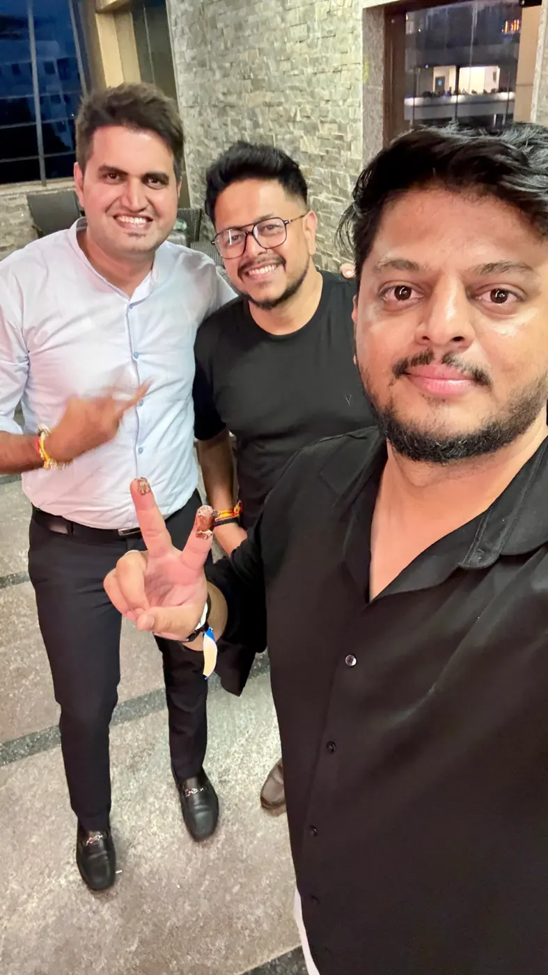 Yuvraj with two fellow founders at Proficorn 2026